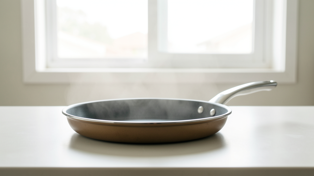 Detalhe fotográfico relacionado a Frigideira de Teflon ou de Aço Inox: em qual delas o ovo frito realmente não gruda e por que?